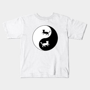 Yin Yang Cat Kids T-Shirt